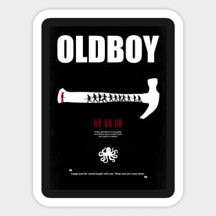 Oldboy - Minimal Film Movie Poster Alternative Sticker